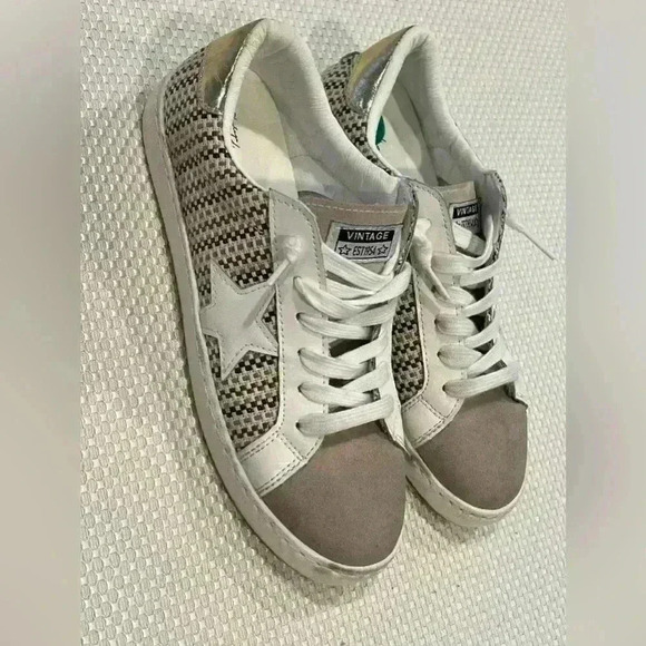 Vintage Havana Carla Tweed Multi Mix Sneaker Size 8 - Picture 4 of 6